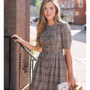 Gal Meets Glam Jeanie Plaid Dress
